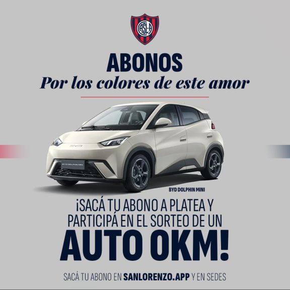 ¡Sacá tu abono y participá en el sorteo de un auto 0km!